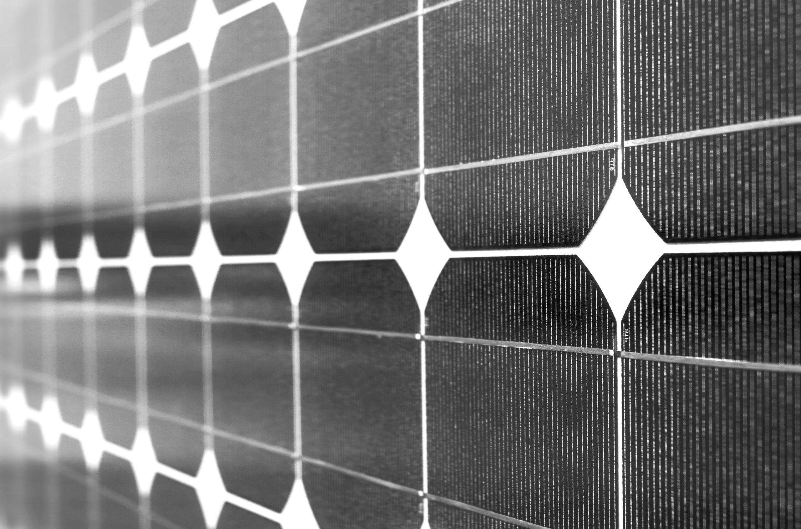 Représentation de cellules photovoltaïques sur un panneaux solaire